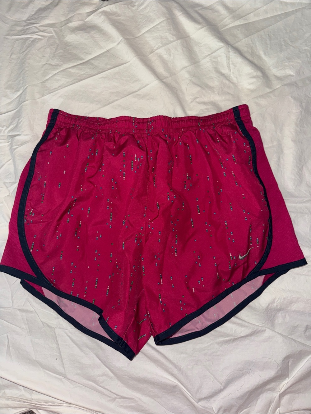 Nike Fuchsia Athletic Shorts with Navy Trim